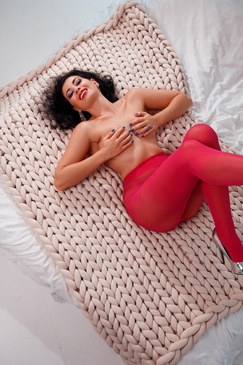 red pantyhose